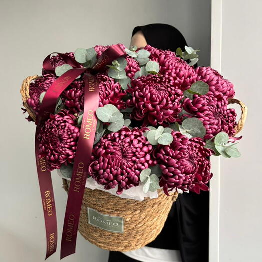 Невероятное кашпо с хризантемами Бигуди