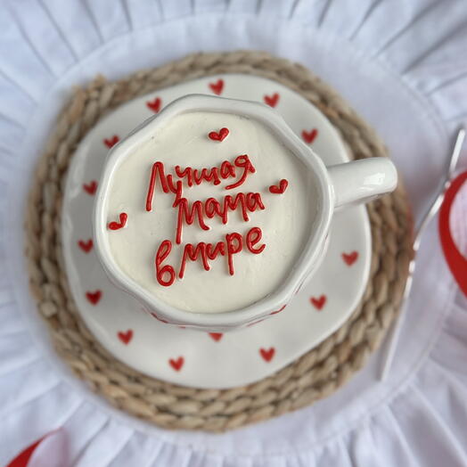 Бенто торт в кружке 340 мл чайная пара маме