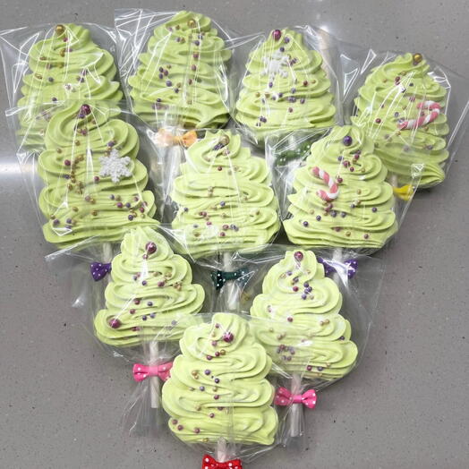 Ёлочки зефирные 10шт, Новый год, презент, подарки, детям, друзьям