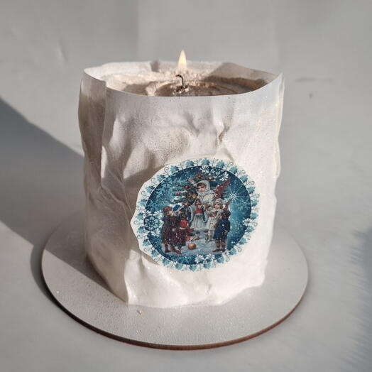 Торт "Рождественская свеча желаний"