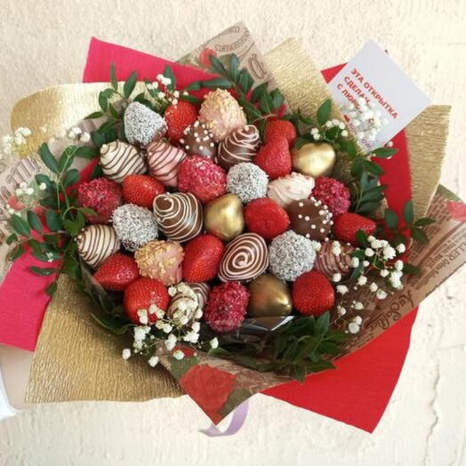 🍓Ramo de fresas 🍓en chocolate Golden