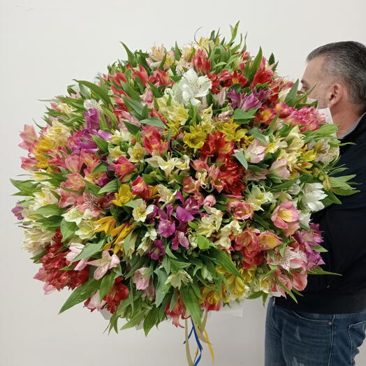 Букет из 101 альстромерии микс