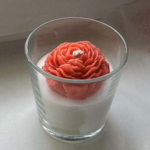 Свеча в стакане «Пион» 1 шт