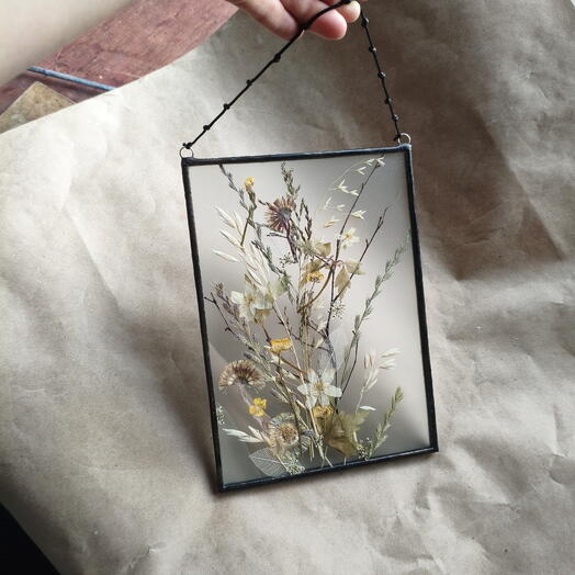Гербарий в стекле полевые цветы