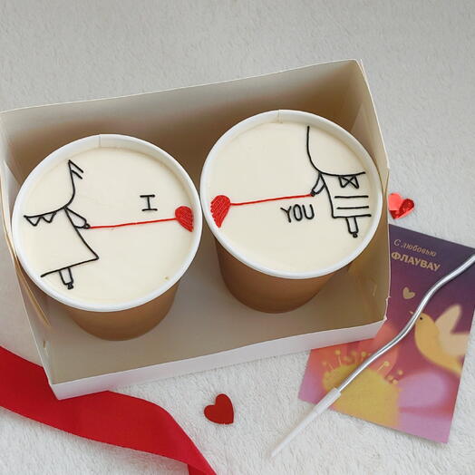 Торт в стакане на 14 для любимого / любимой