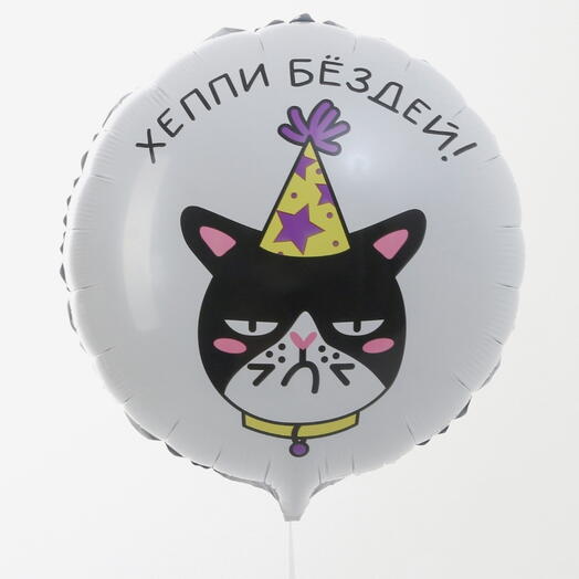 Шар воздушный фольгированный с котом