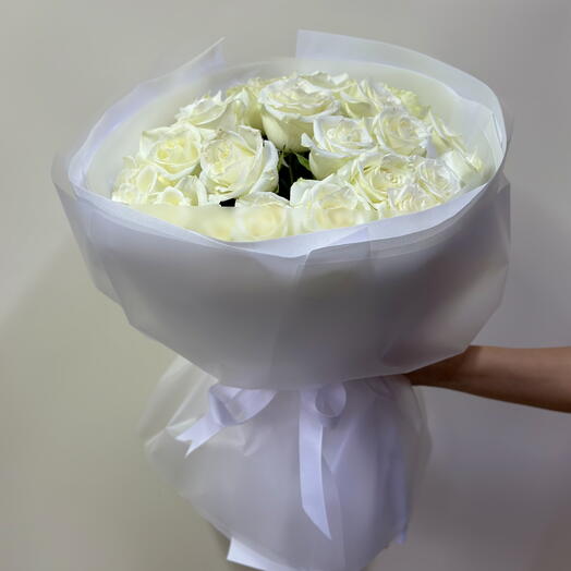 White Dutch roses 25 pcs