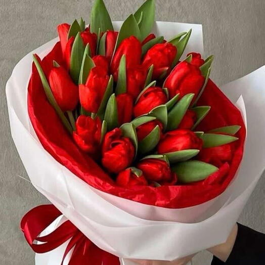 Красные тюльпаны 19ш