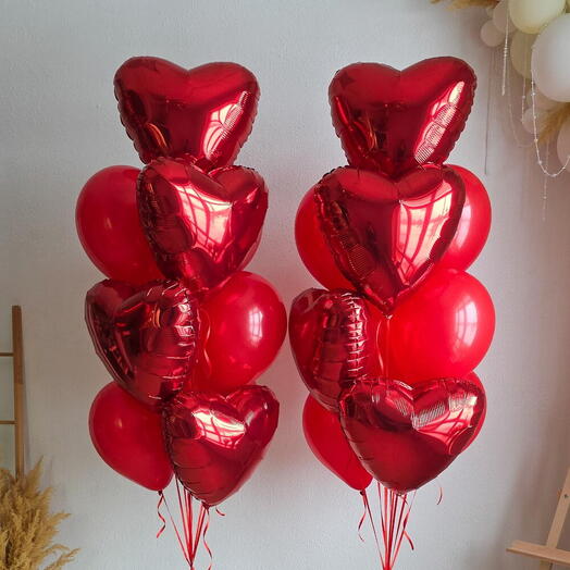 Шары для девушки "СЕРДЦЕ СТРАСТИ"