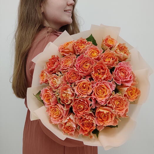 Букет из 25 розовых роз