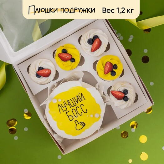 Бенто-торт и капкейки Лучший босс 1,2 кг
