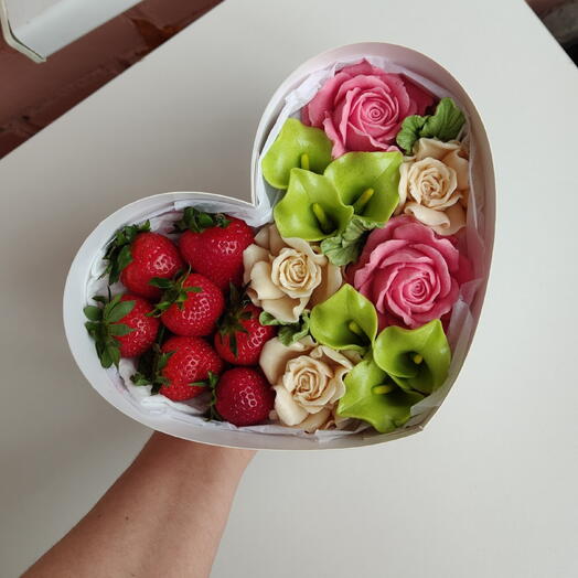 Зефирные цветы с клубникой 🍓