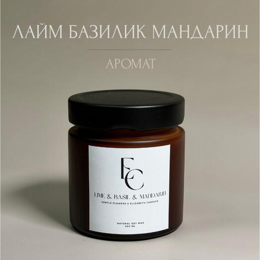 Аромасвеча Lime Basil Mandarin🍊
