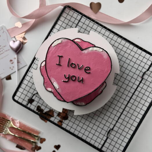 Тортик сердце I love you