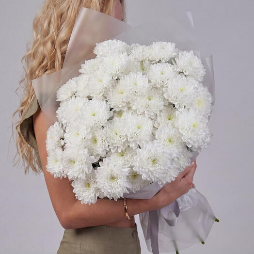Букет из белой кустовой хризантемы (9 веток) от Xoflowers