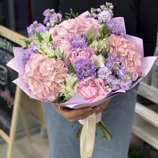 Букет розово-сиреневый💜💗