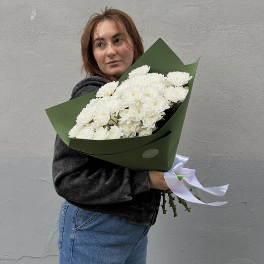 Букет 9 кустовых хризантем