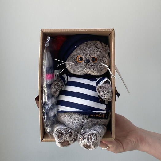 Кот Басик , в полосатой майке