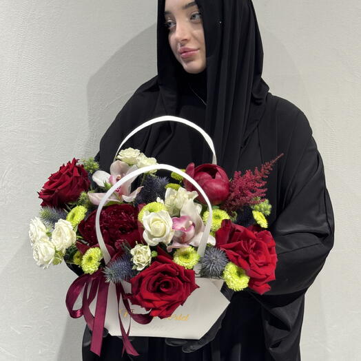 Нишевая сумочка Пион Бордо