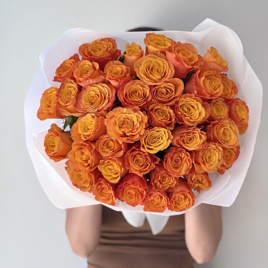 Букет из 39 оранжевых роз 🧡