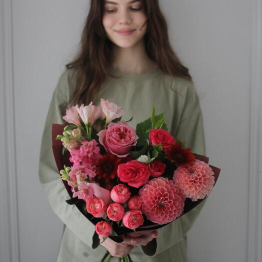 Букет в коралловых оттенках
