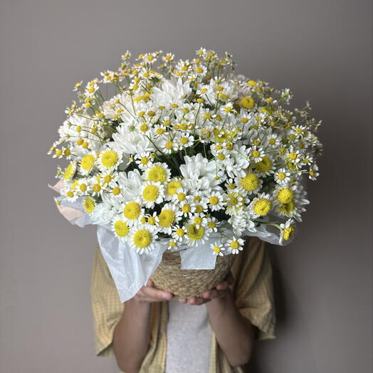 Корзина с ромашками 🌼
