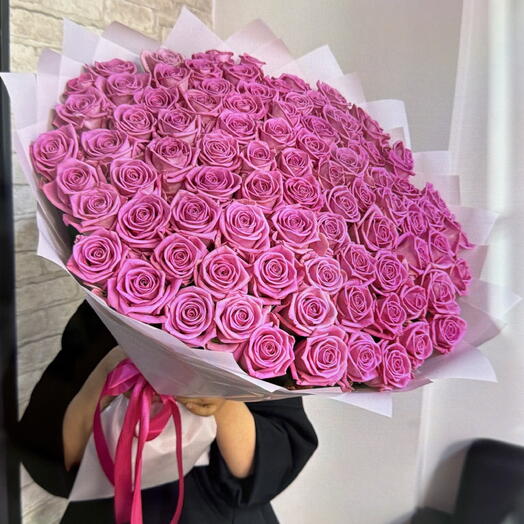 101 Роза розовые розы аква