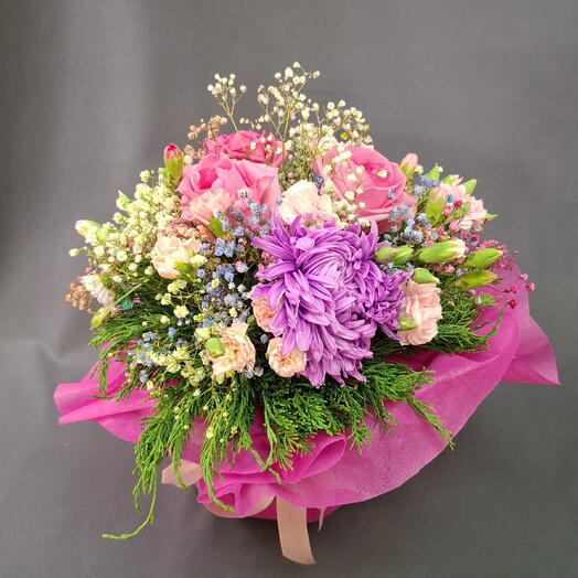 Малиновый тортик цветов 🩷💐