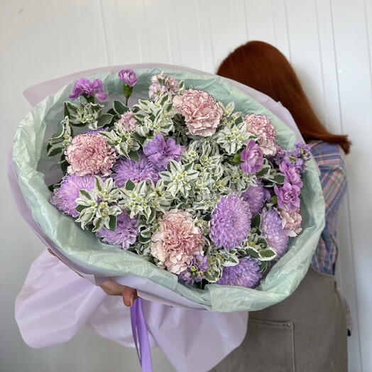 Букетик нежный🤍💜🤍