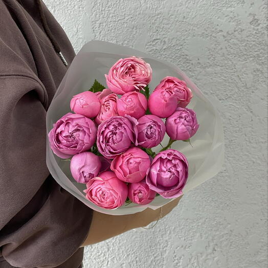 Букет из 5 кустовых пион. роз микс💐