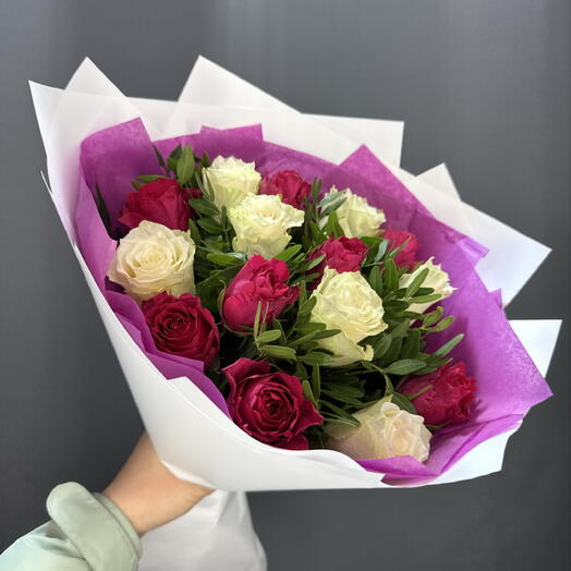 Букет из 15 роз😻🎀