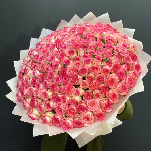🌹БУКЕТ ИЗ 201 КРУПНОЙ РОЗЫ СОРТА ДЖУМИЛЯ🌹