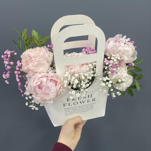 Композиция  «Розовое облако»💕🌸 с пионами