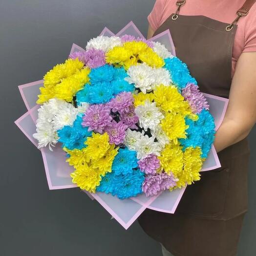 Bouquet of 21 chrysanthemums