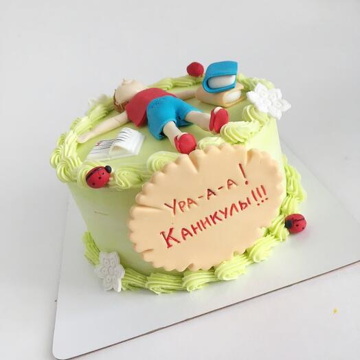Бенто-торт "Ура, каникулы! "