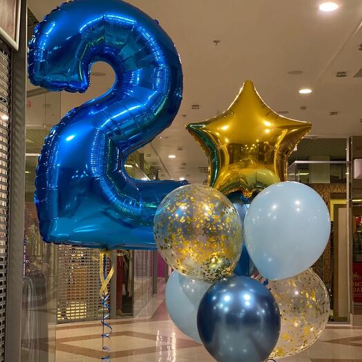 Balloons fountain+digit