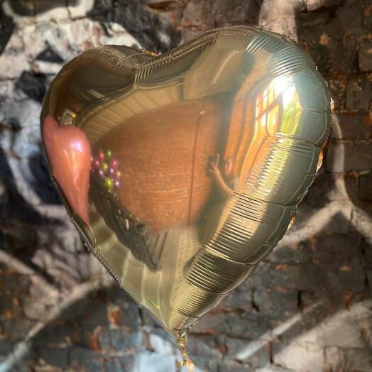 Globo de helio "corazón de oro"