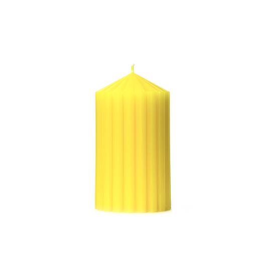Decorative textured candle SIGIL 130*70 color Saffron