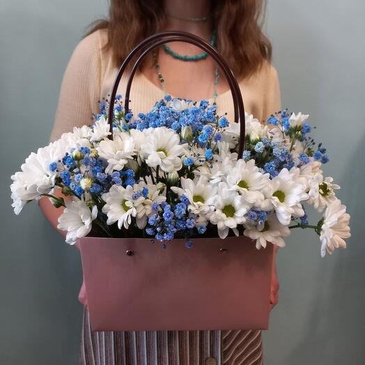 Flowers in a handbag Forget-me-not