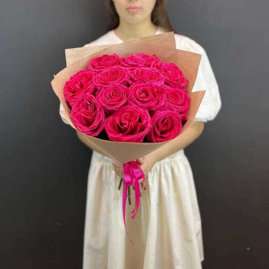 Bouquet of 13 large Ecuadorian roses