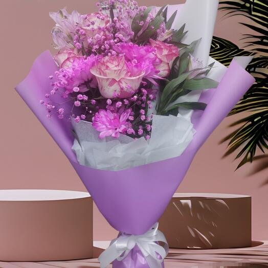 In pink tones