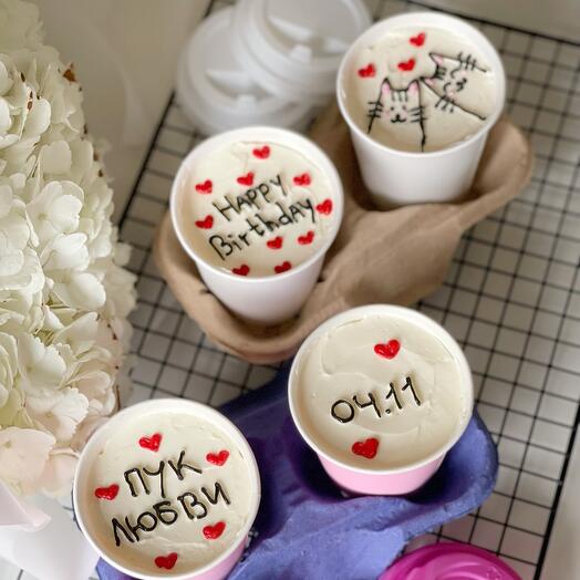 Bento cake in a glass 2 pcs