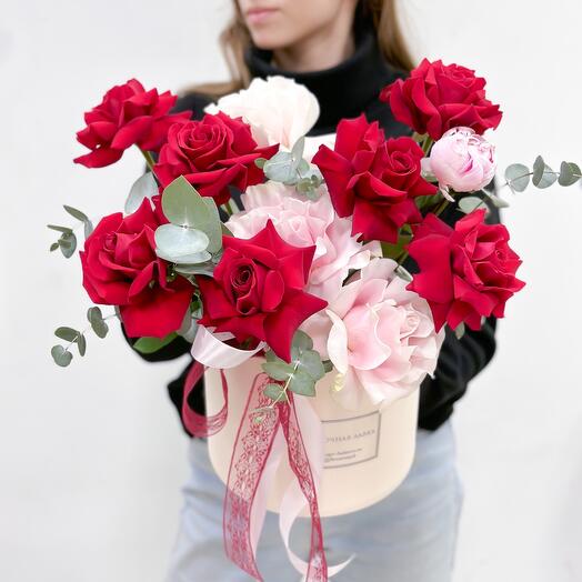 Rosas francesas en una Caja