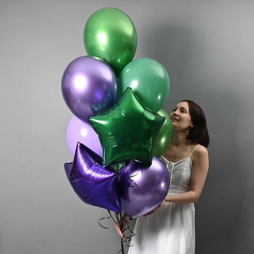 Set of balloons with helium "Emerald"