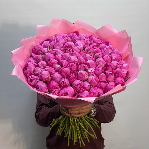 Bouquet of 101 Peonies