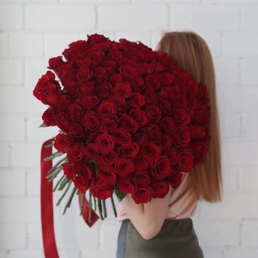 101 rosa roja 60-70 cm