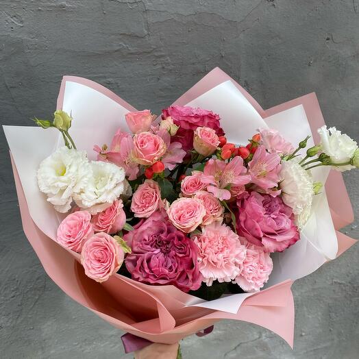 Bouquet with peony rose Country Blues