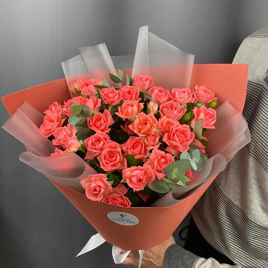 Ramo de Coral rosa arbusto