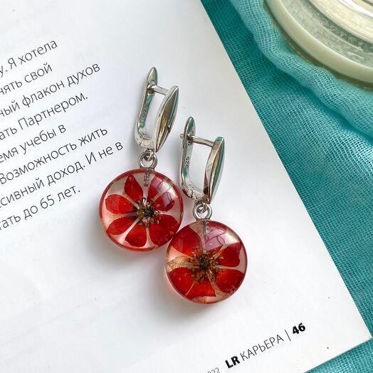 Серьги с адонисом (круглые)
