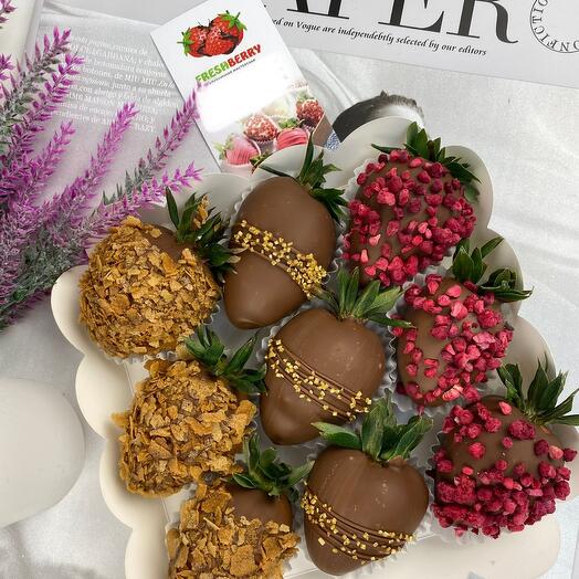 Fresa en chocolate 9pcs